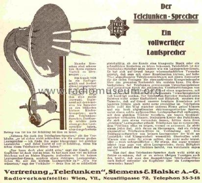 Telefunkensprecher Trichter für EH333; Telefunken (ID = 1091994) Speaker-P