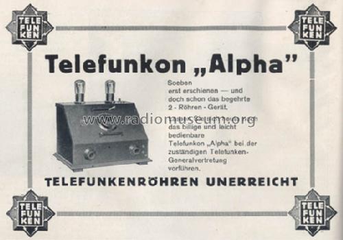 Telefunkon Alpha; Telefunken (ID = 847547) Radio