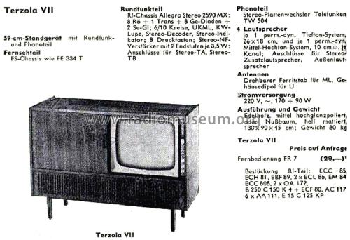 Terzola VII ; Telefunken (ID = 2923645) TV Radio