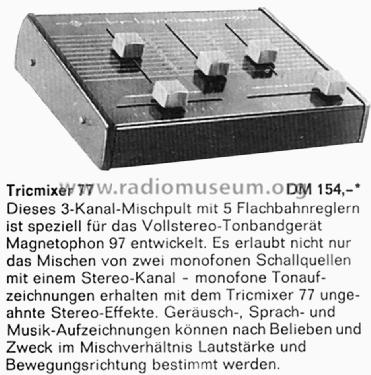 Tricmixer 77; Telefunken (ID = 2206904) Altri tipi