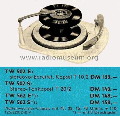 TW502E; Telefunken (ID = 2269599) Sonido-V