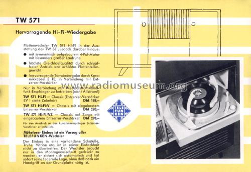 TW571 Hi-Fi; Telefunken (ID = 2680615) Enrég.-R