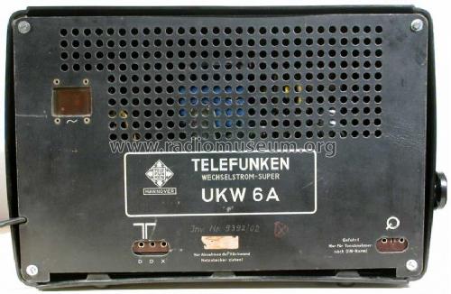 UKW-Spezial-Empfänger UKW6A; Telefunken (ID = 57364) Radio