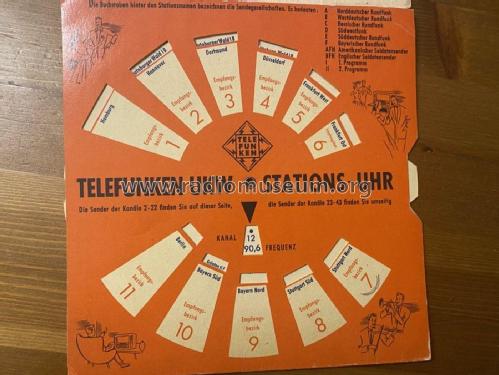 UKW-Stations-Uhr - Sendertabelle ; Telefunken (ID = 2770728) Altri tipi
