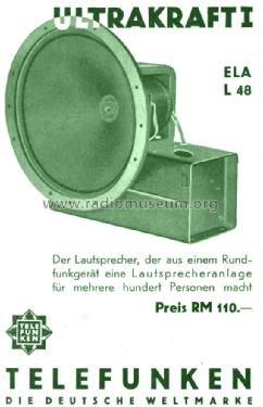 Ultrakraft I Ela L 48; Telefunken (ID = 1615834) Speaker-P