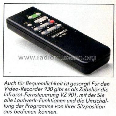 Video Recorder 930; Telefunken (ID = 2375123) R-Player
