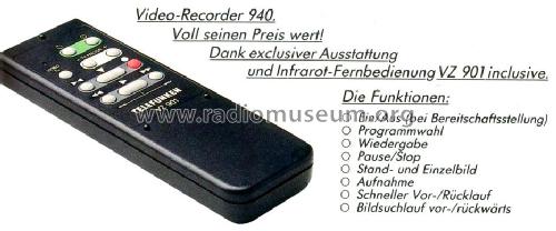 Video Recorder 940 E-Nr. 552 475141; Telefunken (ID = 2375202) R-Player