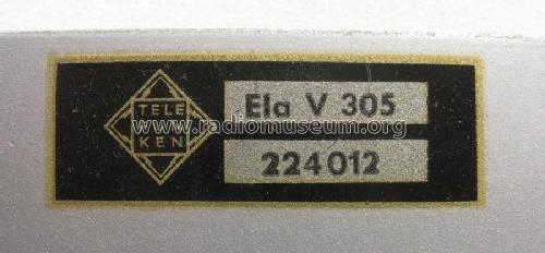 Vollverstärker Ela V305; Telefunken (ID = 976573) Ampl/Mixer