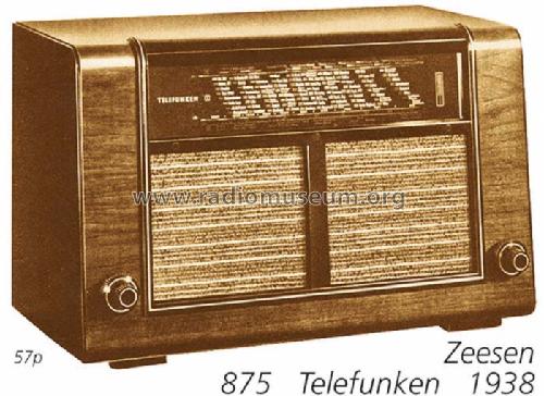 Zeesen 875GWK ; Telefunken (ID = 1129) Radio