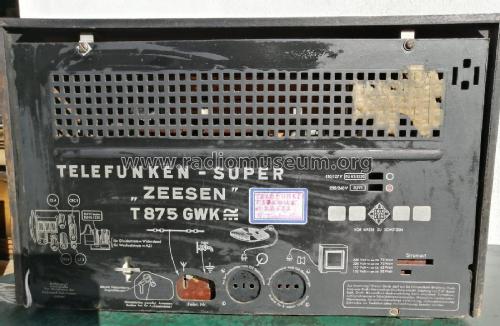 Zeesen 875GWK ; Telefunken (ID = 2601571) Radio