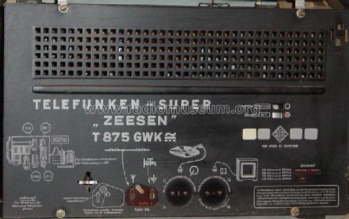 Zeesen 875GWK ; Telefunken (ID = 30812) Radio