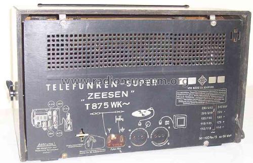 Zeesen 875WK T875WK; Telefunken (ID = 1003427) Radio