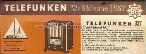 337UP; Telefunken; Wien (ID = 706988) Radio