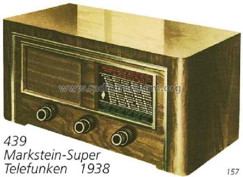 Markstein-Super 439W ; Telefunken; Wien (ID = 711656) Radio