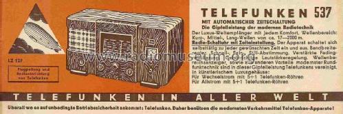 Weltklasse 1937 537W ; Telefunken; Wien (ID = 707001) Radio