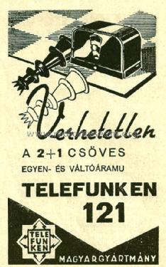 121E; Telefunken; Budapest (ID = 2664527) Radio