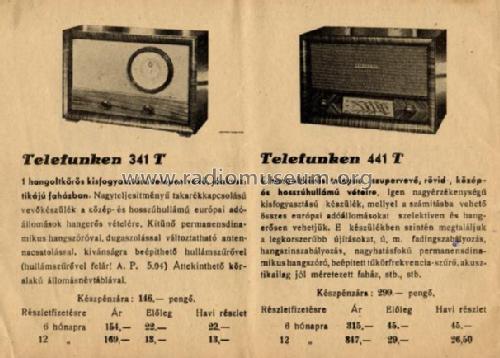 341T; Telefunken; Budapest (ID = 2223102) Radio