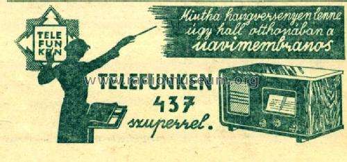 437; Telefunken; Budapest (ID = 2571445) Radio