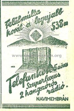 538V; Telefunken; Budapest (ID = 2213095) Radio