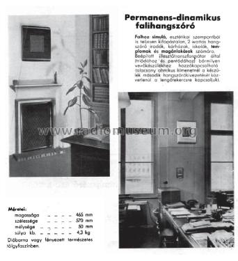 Fali hangszóró / Speaker Ela L605/1; Telefunken; Budapest (ID = 1655849) Parleur