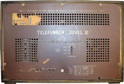 Juvel 3 ; Telefunken El.-Gen. (ID = 2408014) Radio