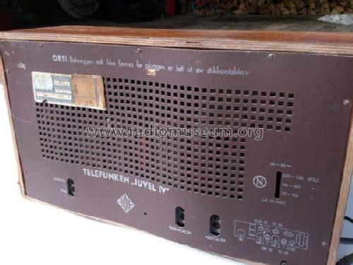 Juvel IV ; Telefunken El.-Gen. (ID = 2279528) Radio