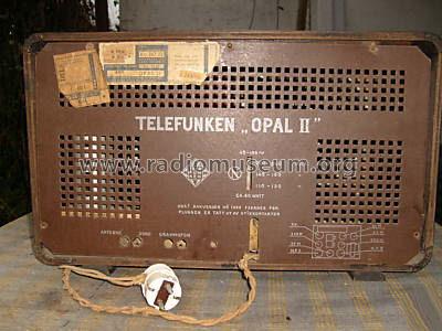 Opal II ; Telefunken El.-Gen. (ID = 527192) Radio