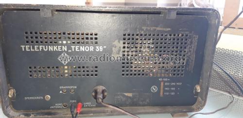 Tenor 39 BLK; Telefunken El.-Gen. (ID = 2537486) Radio