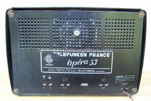 Opéra 53; Telefunken France; (ID = 1044952) Radio