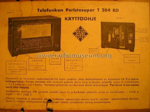 Paristosuper T264BD; Telefunken, Helsinki (ID = 1328773) Radio