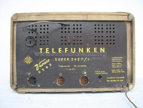 Super 2427/9 Vivace 6202 ; Telefunken, Helsinki (ID = 1567034) Radio