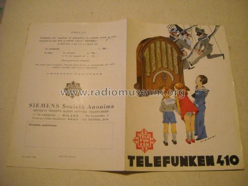 410; Telefunken Italia, (ID = 2967925) Radio