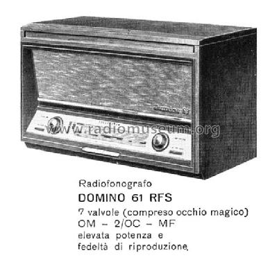 Domino 61/OC RFS R424; Telefunken Italia, (ID = 1424090) Radio