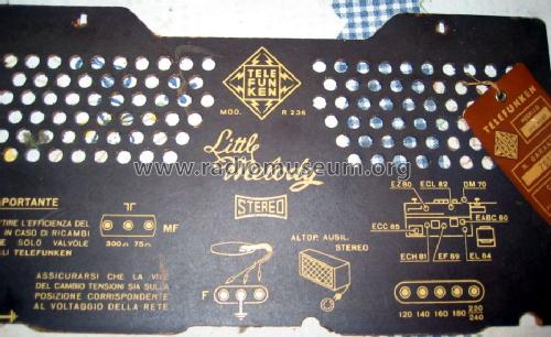 Little Melody Stereo R236; Telefunken Italia, (ID = 596573) Radio