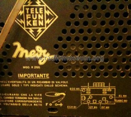 Medy R266; Telefunken Italia, (ID = 1406747) Radio