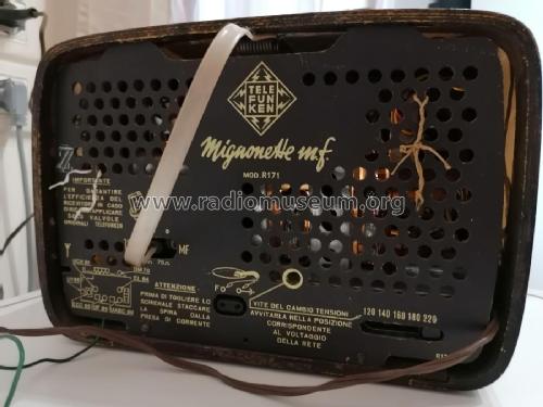 Mignonette MF R171; Telefunken Italia, (ID = 3003037) Radio