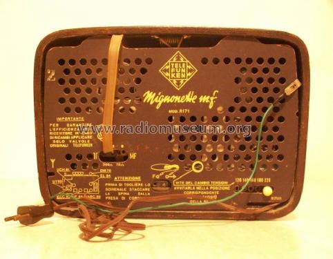 Mignonette MF R171; Telefunken Italia, (ID = 695102) Radio