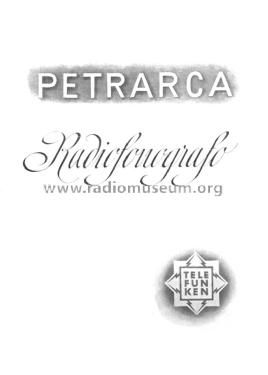 Petrarca T534; Telefunken Italia, (ID = 2660837) Radio