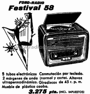 Festival 58 FA-1775; Telefunken (ID = 971629) Radio