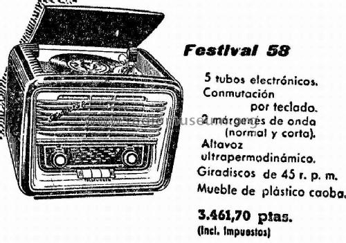 Festival 58 FA-1775; Telefunken (ID = 971634) Radio