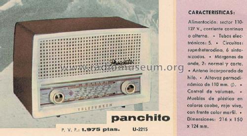 Panchito U-2215; Telefunken (ID = 263677) Radio
