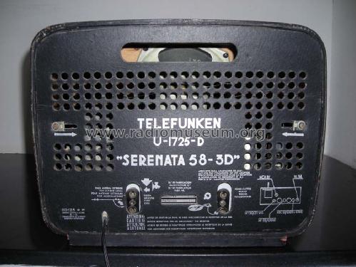 Serenata 58 3D U-1725-D; Telefunken (ID = 327393) Radio