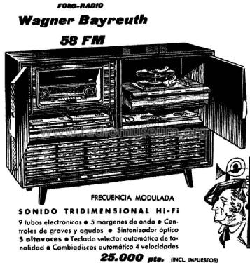 Wagner Bayreuth 58 FM FA-17109-FM; Telefunken (ID = 971717) Radio