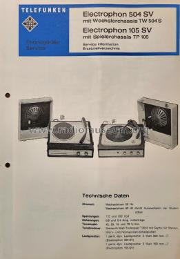 Electrophon 105 SV; Telefunken; Wien (ID = 2938361) R-Player