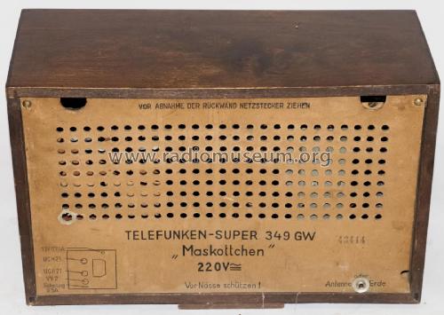 Maskottchen 349GW; Telefunken; Wien (ID = 2683835) Radio