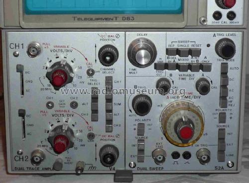 Oscilloscope D83; Telequipment Ltd.; (ID = 495386) Equipment