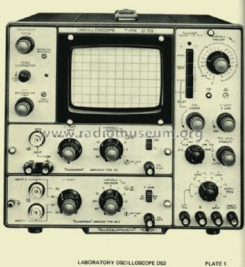 Dual Trace Oscilloscope D-53 ; Telequipment Ltd.; (ID = 1053579) Equipment