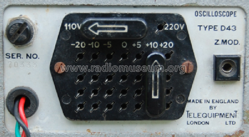 Oscilloscope D43; Telequipment Ltd.; (ID = 2546998) Equipment