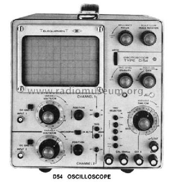Oscilloscope D54; Telequipment Ltd.; (ID = 564637) Equipment