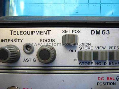 Oscilloscope DM 63; Telequipment Ltd.; (ID = 479909) Equipment